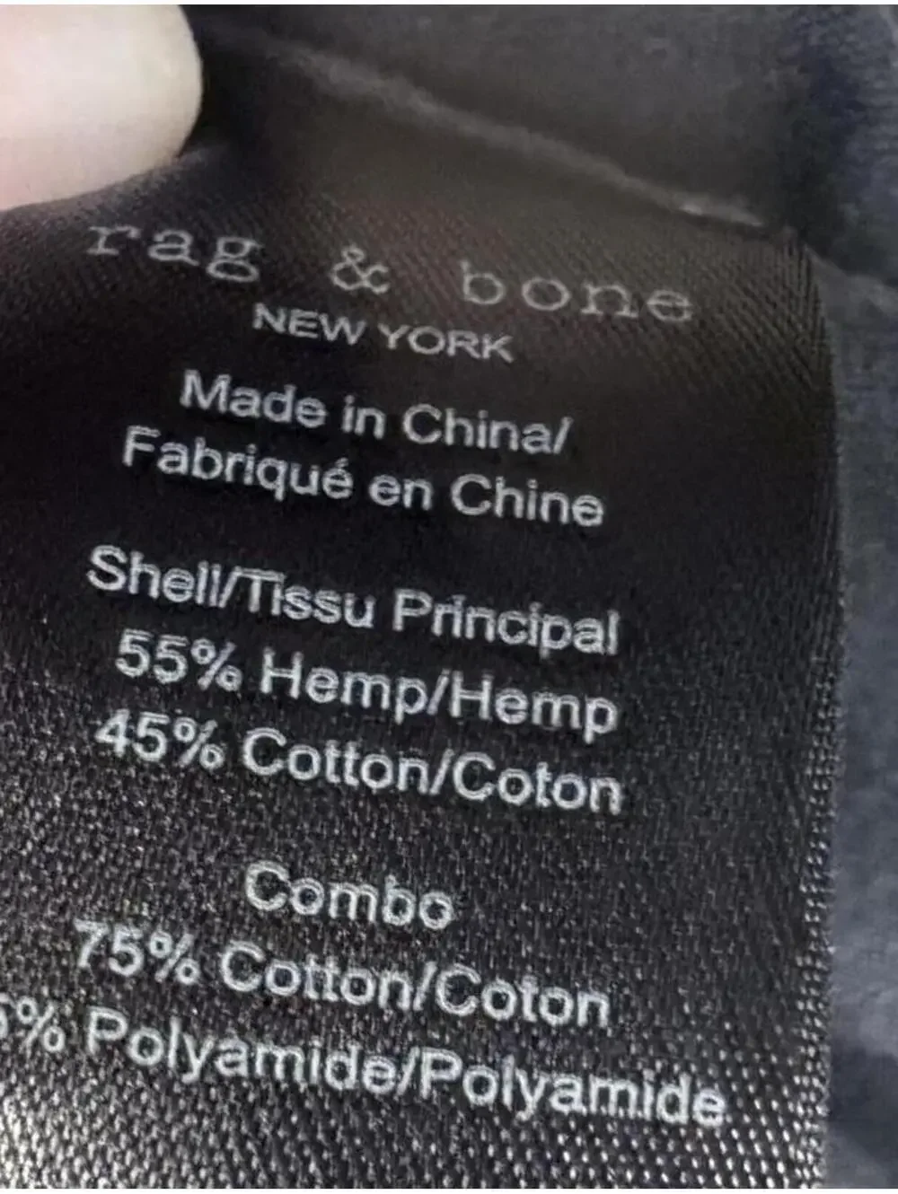 NEW‎ Rag & Bone Men's Griffin Long Sleeve Button Up Shirt Black Size S